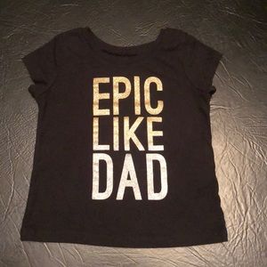 Girls Black 2T Glitter T-shirt